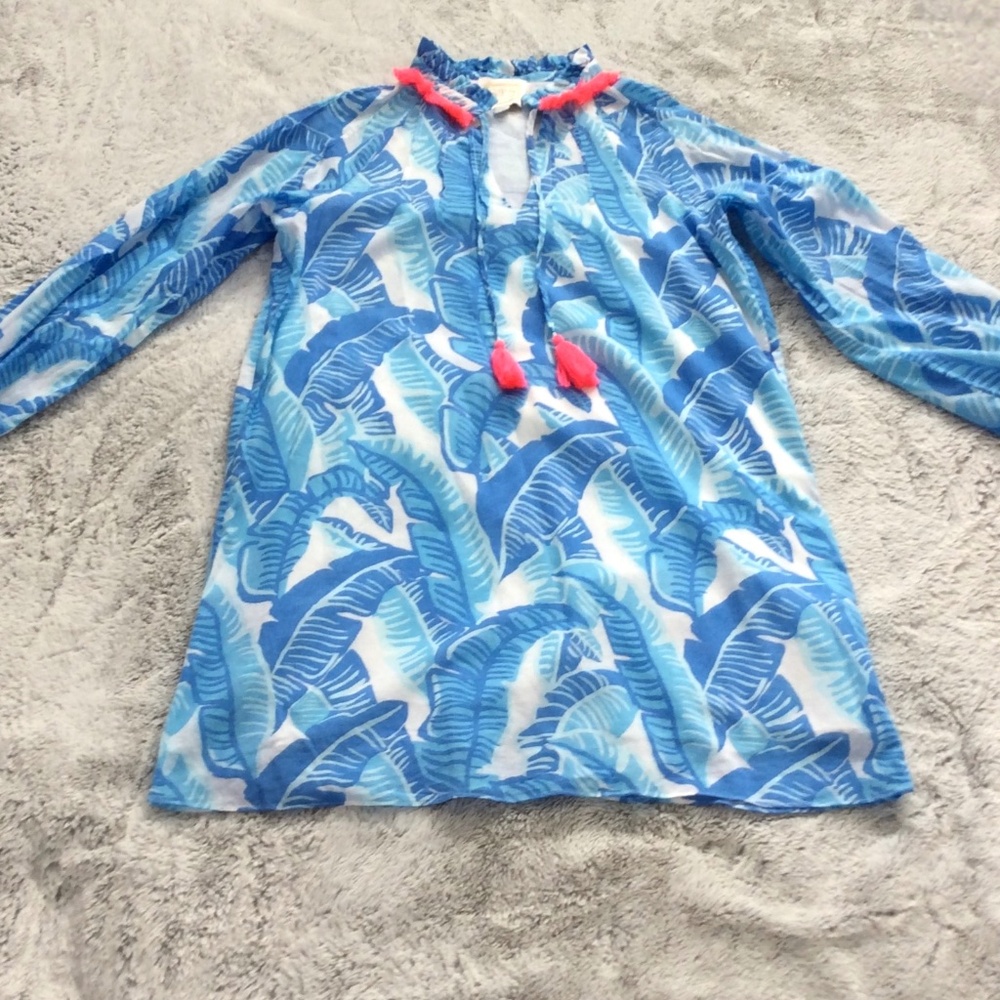 STS Sail to Sable Stand-Up Ruffle Collar Neck Lined Dress w/Tassel Tie Closure